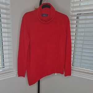Magaschoni Vibrant Red Cowl Neck Sweater